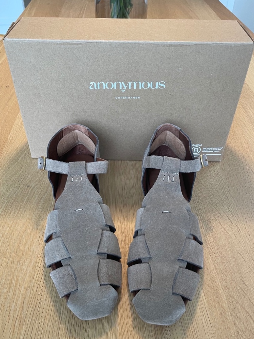 Anonymous Copenhagen Lain Fisherman Flats in Mushroom Suede